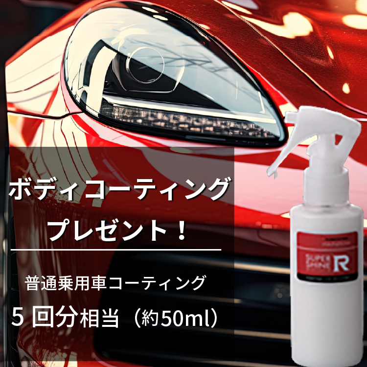 ボディコーティングプレゼント！約50ml（普通乗用車コーティング5回相当）